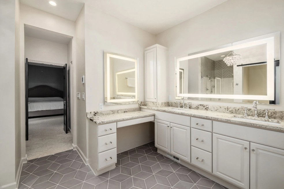 Bathroom Remodel with Side Vanity for Makeup