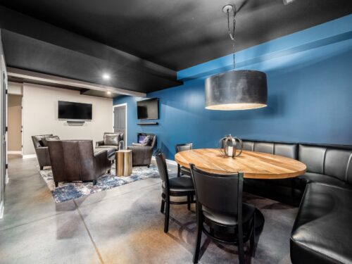 basement lounge area perfect for entertaining