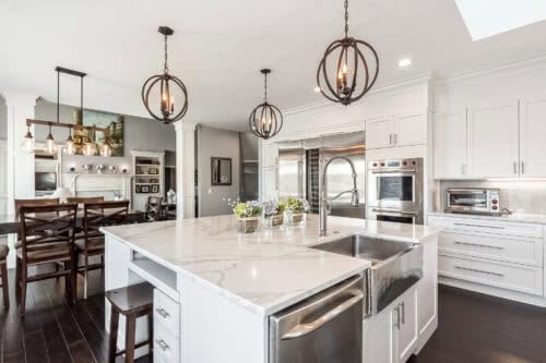 dublin kitchen remodel with custom cabinetry details and appliances