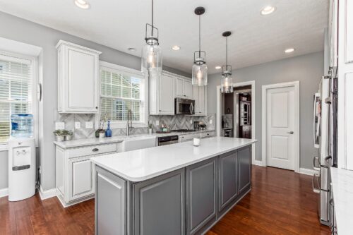 new albany kitchen remodel with masterful chevron backsplash from neighboring galena