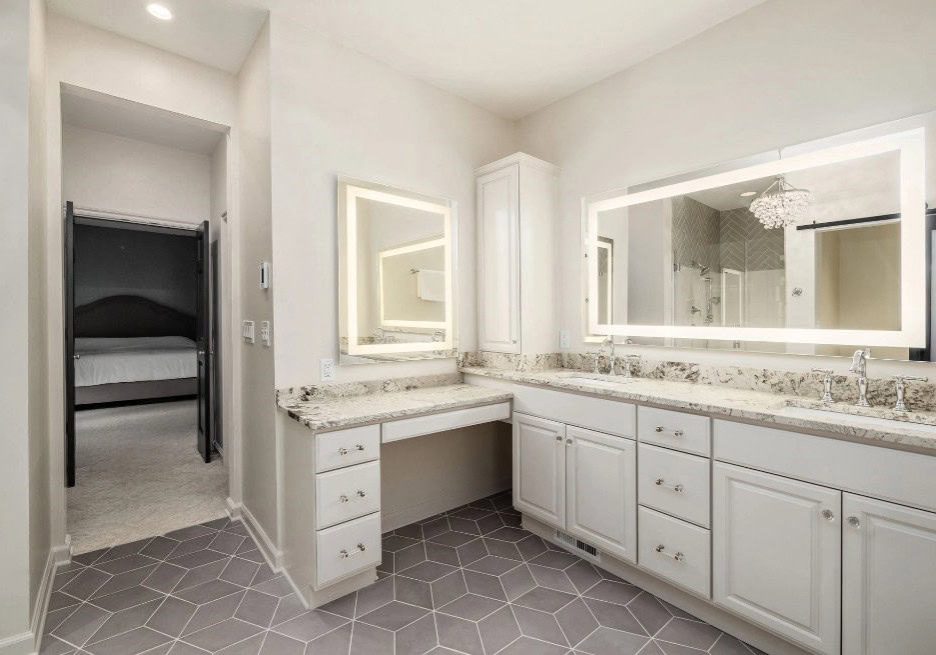 Bathroom Remodel with Side Vanity for Makeup